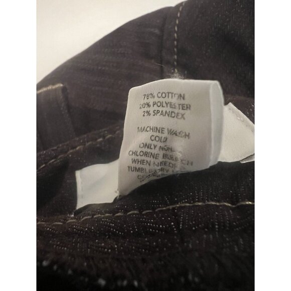 Ann Taylor Loft Marisa Bermuda Shorts Brown Pin Striped Cuffed‎ Women’s Size 14 - Picture 8 of 8